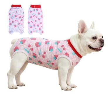 Imagem de DoggieKit Traje de recuperação de cirurgia para cães, macacão cirúrgico para fêmea, castramento masculino, neutro, body macio antilamber, camisa de pijama após a cirurgia, coleira eletrônica e