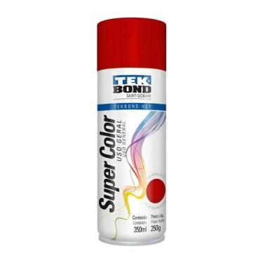 Imagem de Tinta Spray Vermelho Uso Geral 350ml SuperColor Tekbond