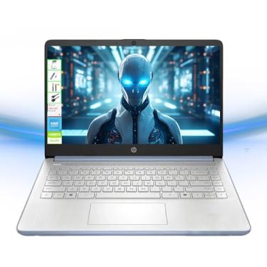 Imagem de HP Laptop com Microsoft Office e armazenamento em nuvem de 1 TB (1 ano) | Computador HD de 14 polegadas | 16 GB de RAM | 128 GB UFS | CPU Intel 4 núcleos (Beat i3-10110U) | Webcam | USB-C | Windows 11