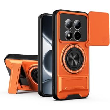 Imagem de SORAKA Capa para Xiaomi Redmi Note 15 Pro 5G com suporte,proteção de lente com janela e capa dupla de PC e TPU compatível com suporte magnético para carro