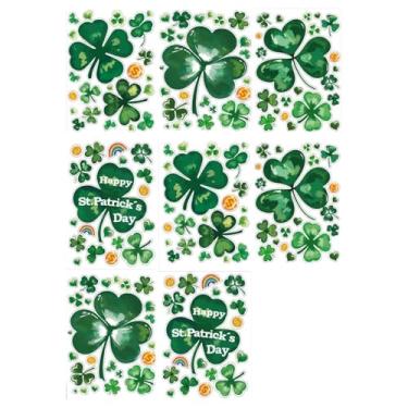 Imagem de predolo 8 Adesivos Decorativos de PVC Reutilizáveis ​​para Janelas do Dia de São Patrício, Ideais para Escritório, Porta de Vidro e Cozinha, Style B