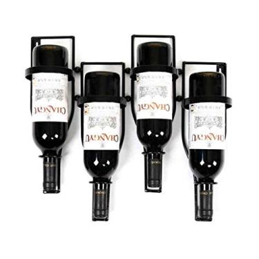 Imagem de Rack de vinho montado na parede bar restaurante garrafa de vinho rack de metal europeu suporte para pendurar vinho prateleira para cozinha