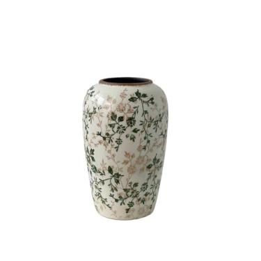 Imagem de Arranjo de vaso de cerâmica de cilindro vintage moderno para sala de estar arranjo de flores secas/decoração hidropônica peças centrais (médias)