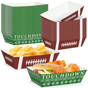 Imagem de 100 peças de lembrancinhas de festa de futebol 2026, bandeja de servir de futebol, conjunto de pratos de retoque de futebol, lanche, papel de aniversário, utensílios de mesa, descartáveis, decoração