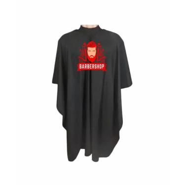 Imagem de Capa De Barbeiro Estampada Em Microfibra Fecho Em Botão