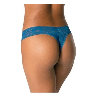 Imagem de Calcinha Fio Dental Xamego DeMillus 16198 Renda Elástica Confortável S