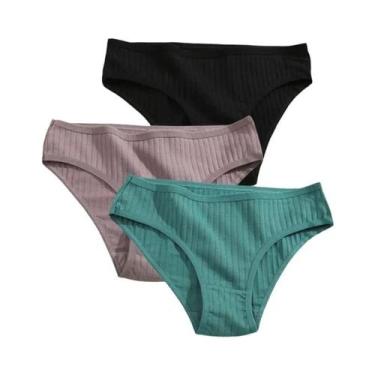 Imagem de Conjunto De Calcinhas De Algodão Femininas Lingerie Sexy Tamanhos XS-5