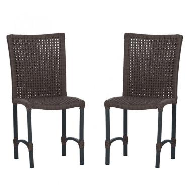 Imagem de 2 Cadeiras Cannes Corda Náutica Alumínio Cozinha Jantar Marrom