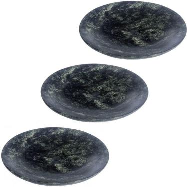 Imagem de Kit 3 Pratos Rasos De Pedra Sabão 24 Cm