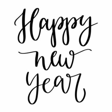 Imagem de Transfer P/balao Happy New Year Preto G