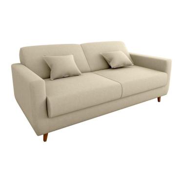 Imagem de Sofá Cama Premium 3 Lugares 1,90 Larg Emilia Matrix Suede Bege