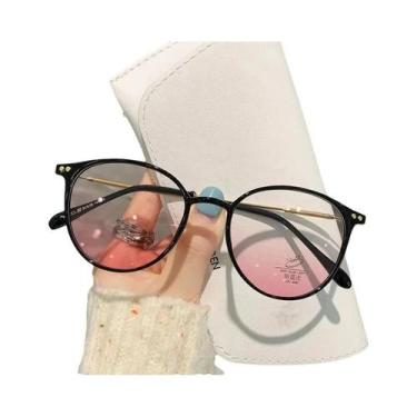 Imagem de Óculos De Sol Com Armação Redonda De Metal Em Marrom Blush, Anti-Luz A