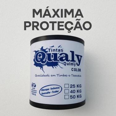 Imagem de Textura Grafiato Barrica 20Kg Branco Antimofo Durabilidade - Tintas Qu