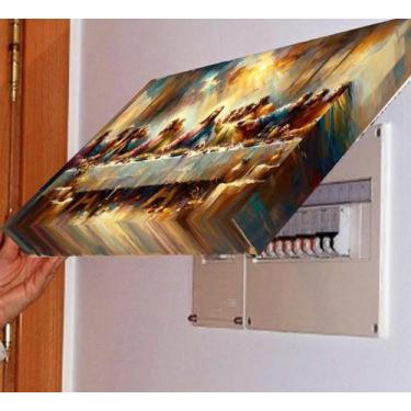 Imagem de Quadro Esconde Cobrir Caixa Luz Energia 45X60 Santa Ceia - JPS SPORTES