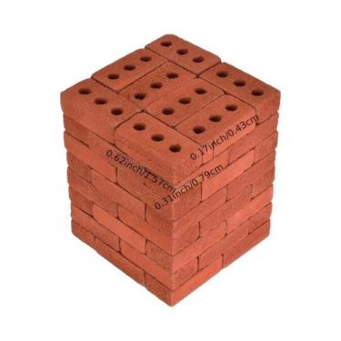 Imagem de Mini Blocos De Construção Vermelhos De Três Furos Para Jardim E Paisag