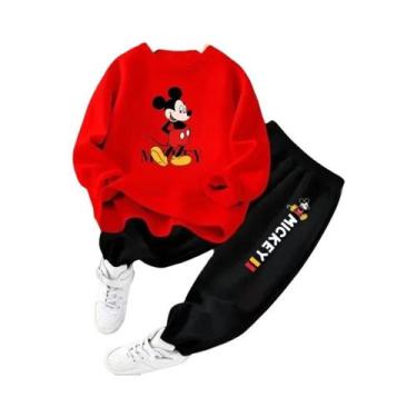 Imagem de Conjunto De Moletom E Calça Com Estampa Disney Mickey Para Meninos, Pr