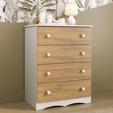 Imagem de Cômoda Infantil 65cm com 4 Gavetas Realeza Multimóveis MP4433