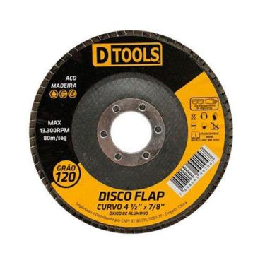Imagem de Disco Flap Curvo 4,5" Grão120 - Dtools