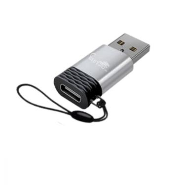 Imagem de Adaptador Conversor Usb 3.1 Tipo-c Fêmea Para Usb 2.0 Macho