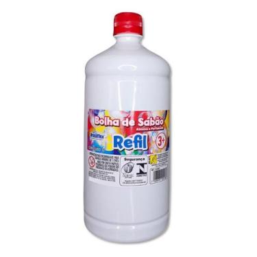 Imagem de Refil Liquido Para Maquina De Fazer Bolhas De Sabão 1 Litro - Brasilfl