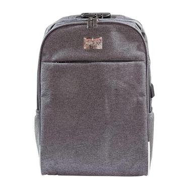 Imagem de Mochila com USB E Saída para Fone de Ouvido OEX BK108 Cinza-Unissex