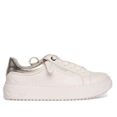 Imagem de Tênis Feminino Via Marte Marfim Off White Dourado-Feminino