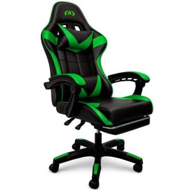 Imagem de Cadeira Gamer Ergonômica Reclinável com Apoio para os Pés  material si