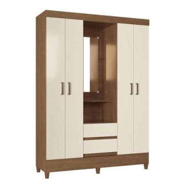 Imagem de Guarda Roupa Capelinha Fit 4 Portas 2 Gavetas - Santos Andirá, Jequiti