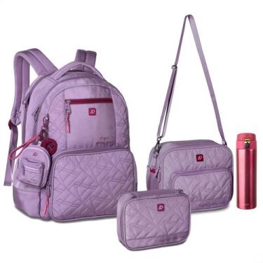 Imagem de Kit Mochila De Costas Lancheira Térmica Estojo Box Alice Palucci Ofici