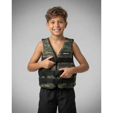 Imagem de Colete Flutuador Simetria Infantil - Prolife, Army, PP (Até 30Kg)