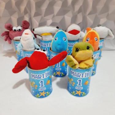 Imagem de Kit 15 Cofrinho Personalizado + chaveiro pelicia - Orvalhofestas