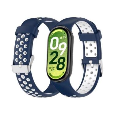 Imagem de Pulseira De Silicone Respirável Bicolor Para Xiaomi Band 10 9 8 MiBand
