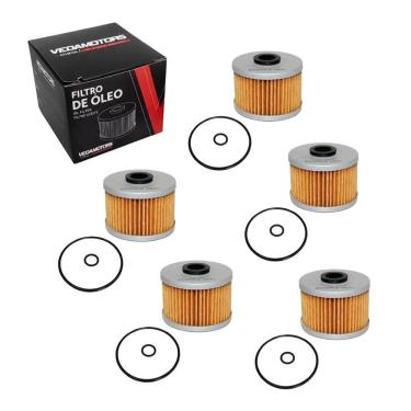 Imagem de Kit 5 Filtro Oleo Sahara 300 Cb300f Twister Cbx250 Cb300r