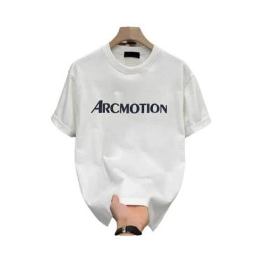 Imagem de Camiseta Casual Masculina De Manga Curta Com Gola Redonda E Estampa, V