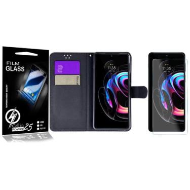Imagem de Capa Carteira + Película De Vidro Moto Edge 20 Pro XT2153 - Cell In Po