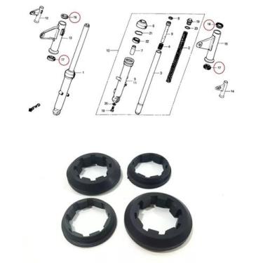 Imagem de Coxim Suporte Farol Cg Today Ml Titan Turuna 125 até 1999 - BRV/MotoBo