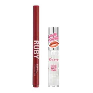 Imagem de Gloss Big & Full Power + Lapiseira Labial Volume Big & Full - Ruby Kis