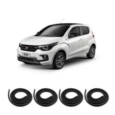 Imagem de Kit Borracha Vedação Das 4 Portas Mobi 2012 A 2023 - sem marca