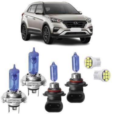Imagem de Lâmpadas Super Brancas 8500k Hyundai Creta 1.6 2020 H4 H8 - TIGER SHOC