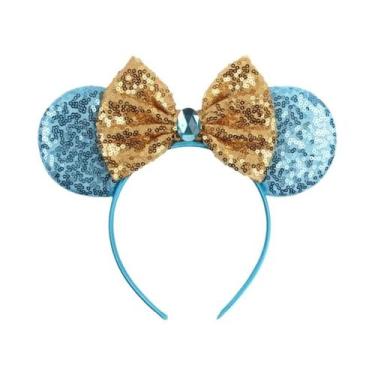 Imagem de Tiara De Orelhas De Rato Com Laço De Lantejoulas De 5 Polegadas Para M