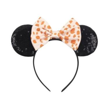 Imagem de Tiara De Orelhas De Rato Com Laço De Lantejoulas De 5 Polegadas Para M