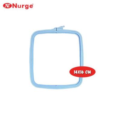 Imagem de Bastidor Quadrado de Plástico 145x165mm - Nurge Cor: Azul