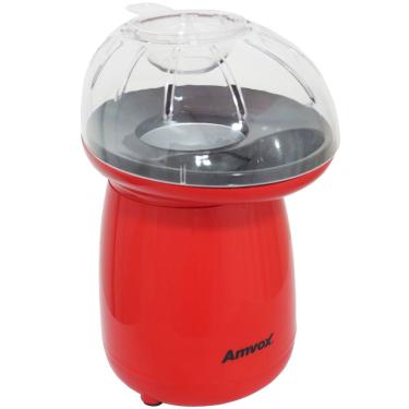 Imagem de Pipoqueira Elétrica Sem Óleo Ar Quente 220V Natural 1200W Derrete Manteiga Vermelha Amv...