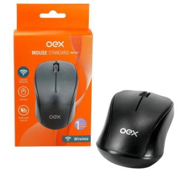 Imagem de Mouse Sem Fio Standard Oex Ms412 Wireless Com 3 Botões Preto
