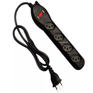 Imagem de Filtro de Linha 04 Tomadas Cor PRETO Modelo QFL4 QUALITRONIX - QUALITR