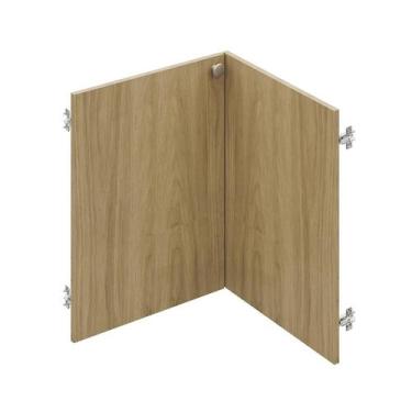 Imagem de Conjunto de Portas para Guarda Roupa Módulo Canto Reto 59,5cm Frame Ca