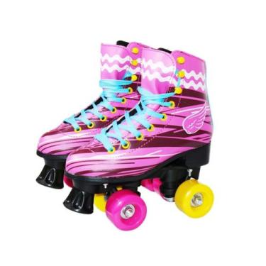 Imagem de Patins infantil meninas 4 rodas roller classico rosa tamanho 36/37 - I