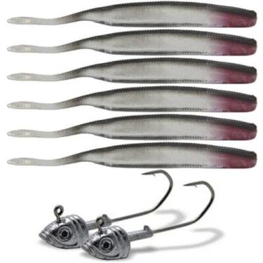 Imagem de Isca Soft Bait Maruri W182 6 Unid + 2 Anzol Jig Head, W182 cor 12