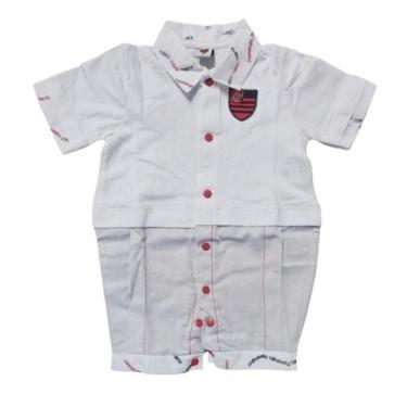 Imagem de Macacão Bebê Flamengo Oxford Masculino Oficial, G