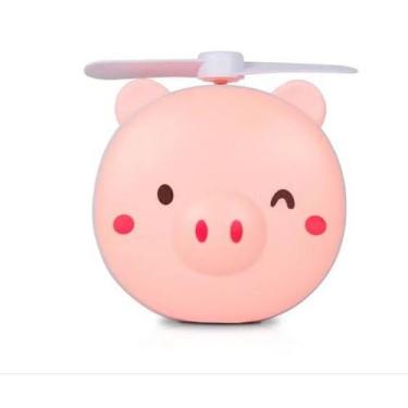 Imagem de Espelho Led Maquiagem Com Ventilador Portátil Porquinho - ELma Chips